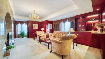 Down comforters, minibar, desk, blackout drapes