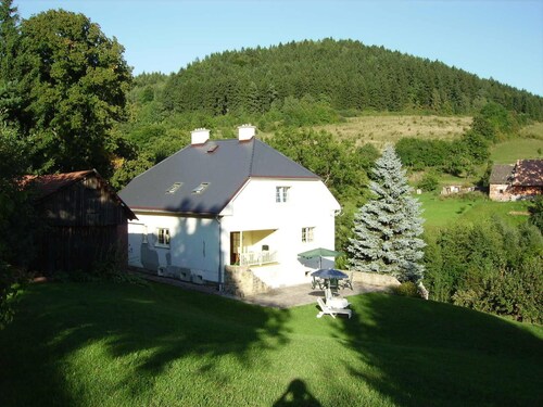 Spacious villa with fireplace