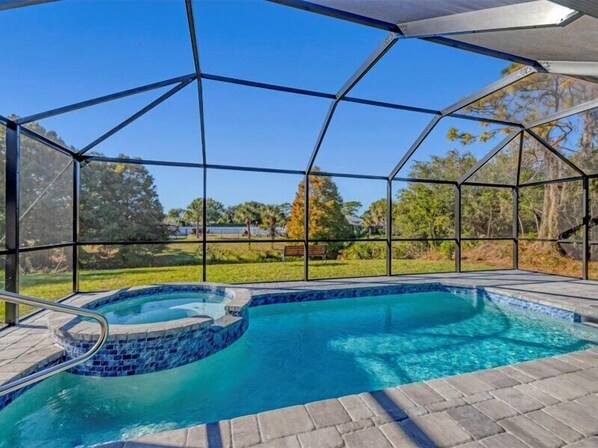 A heated pool