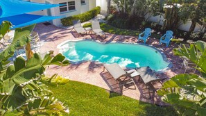 Outdoor pool, a heated pool