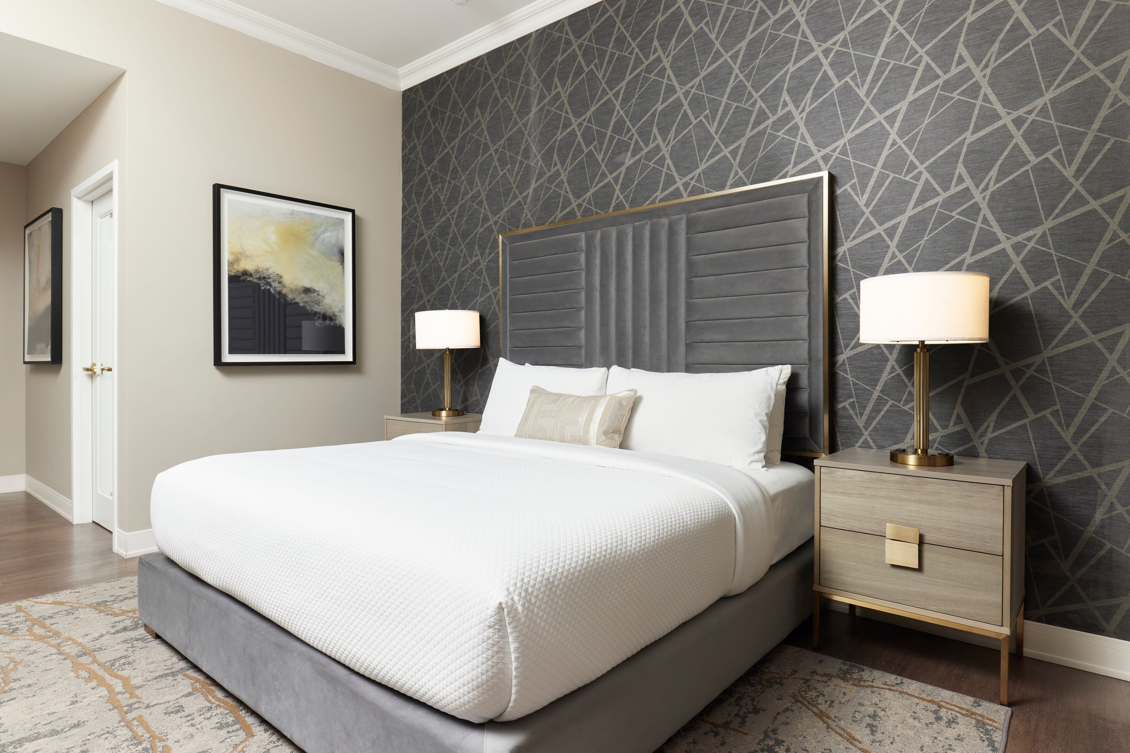 Hypo-allergenic bedding available, down comforters, in-room safe