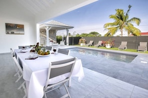 Outdoor dining - Villa l'India - 3 Suites | Pool & Terraces | Saint-François (Saint-François)