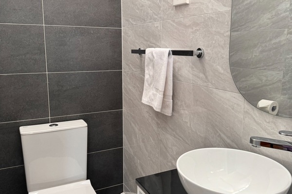 Comfort Twin Room | Bathroom | Shower, hair dryer, towels, soap