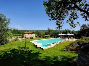A heated pool