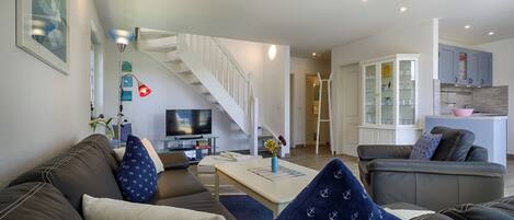 TV, DVD player, stereo