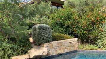 Piscine extérieure, piscine chauffée