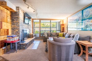 TV, fireplace, DVD player