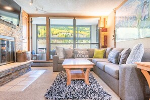 TV, fireplace, DVD player