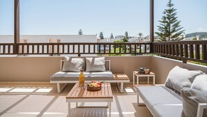 Junior Suite with Terrace | Terrace/patio - Erato Beach Hotel Adults Only (Platanias)