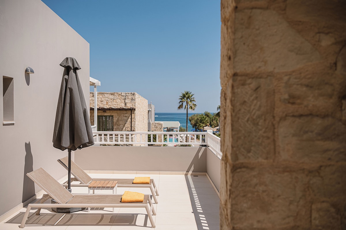 Superior Apartment, 1 Bedroom, Sea View | Terrace/patio