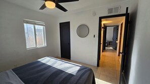 3 bedrooms, desk, soundproofing, iron/ironing board