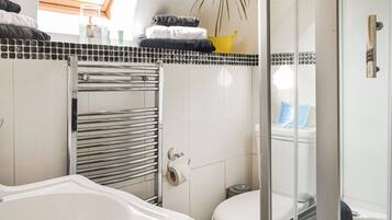Hair dryer, towels