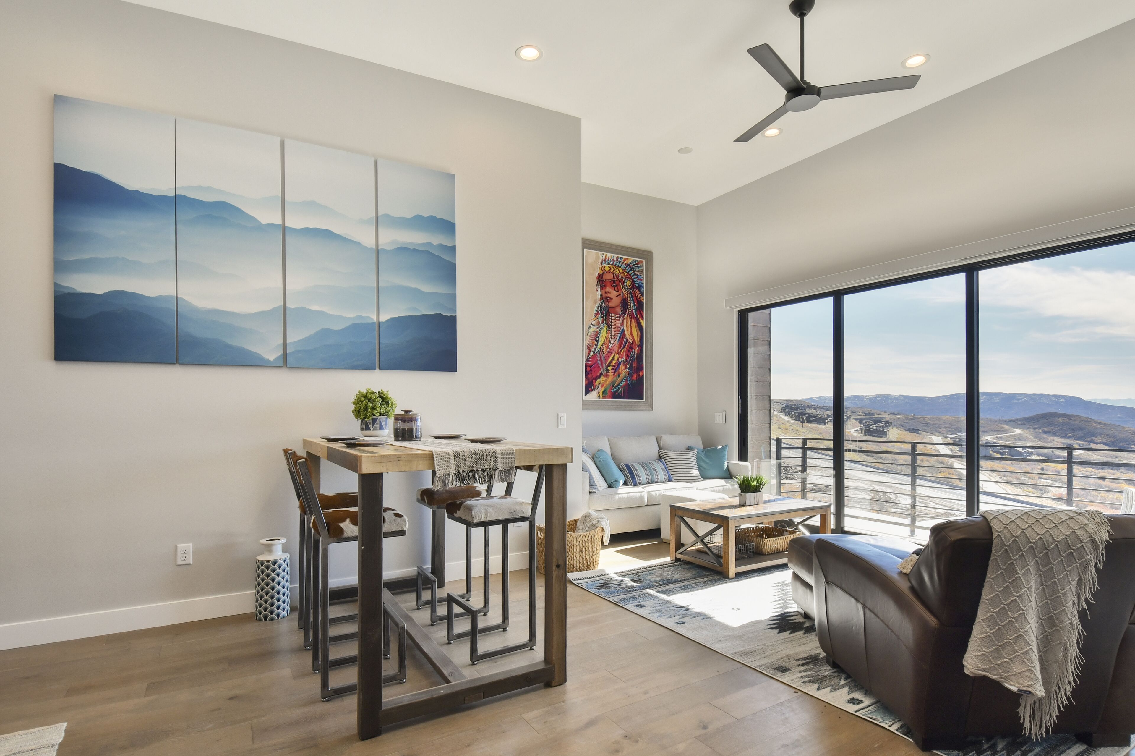 Smart TV, fireplace, video games, books