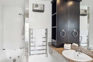 Shower, hair dryer