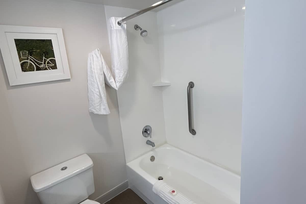 free toiletries, hair dryer, towels, soap