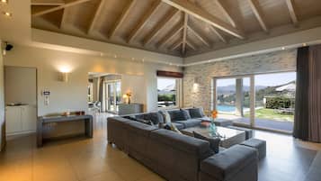 Luksusvilla, eget bad, dalutsikt (Luxury Villa Helanes) | Oppholdsrom