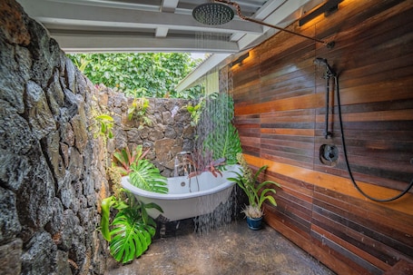 Property grounds. Walk to Hanalei Bay&Town. Waterfalls&Mountain Views. A/C, FREE Surf,Sup,Bike.etc