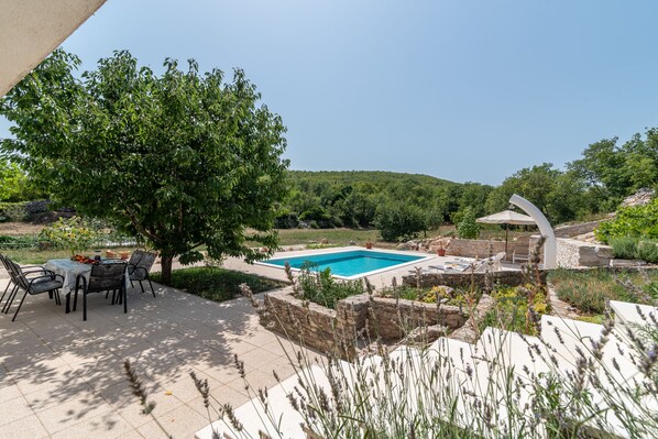Outdoor pool, a heated pool