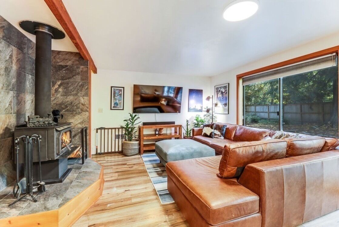 Smart TV, fireplace, video games, books