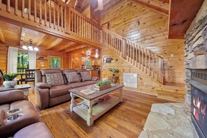 Smart TV, fireplace, streaming services