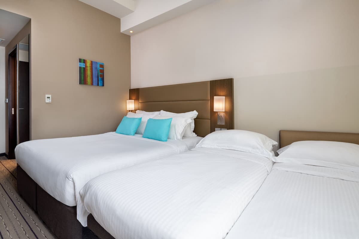 family room | in-room safe, desk, laptop workspace, blackout curtains