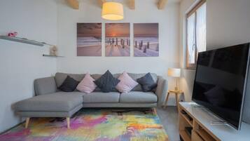 Fernseher, Kamin, DVD-Player