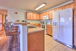 Fridge, microwave, stovetop, dishwasher - Steamboat Home w/ Garage, 1 Mi to Ski Resort (Steamboat Springs)