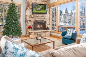 Smart TV, fireplace