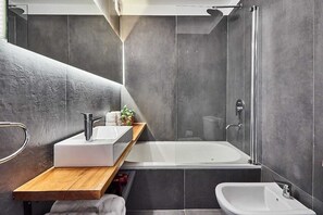 Hair dryer, towels