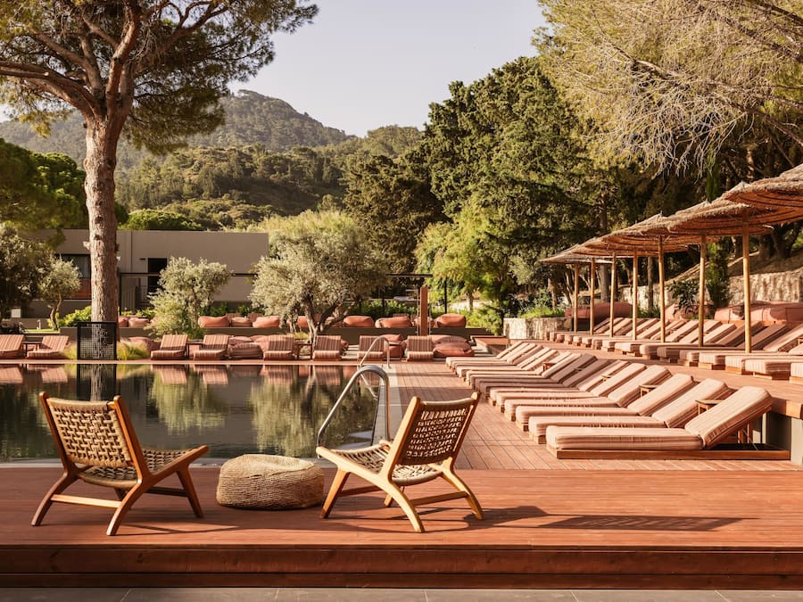 Outdoor pool, open 8:00 AM to 9:00 PM, pool umbrellas, sun loungers