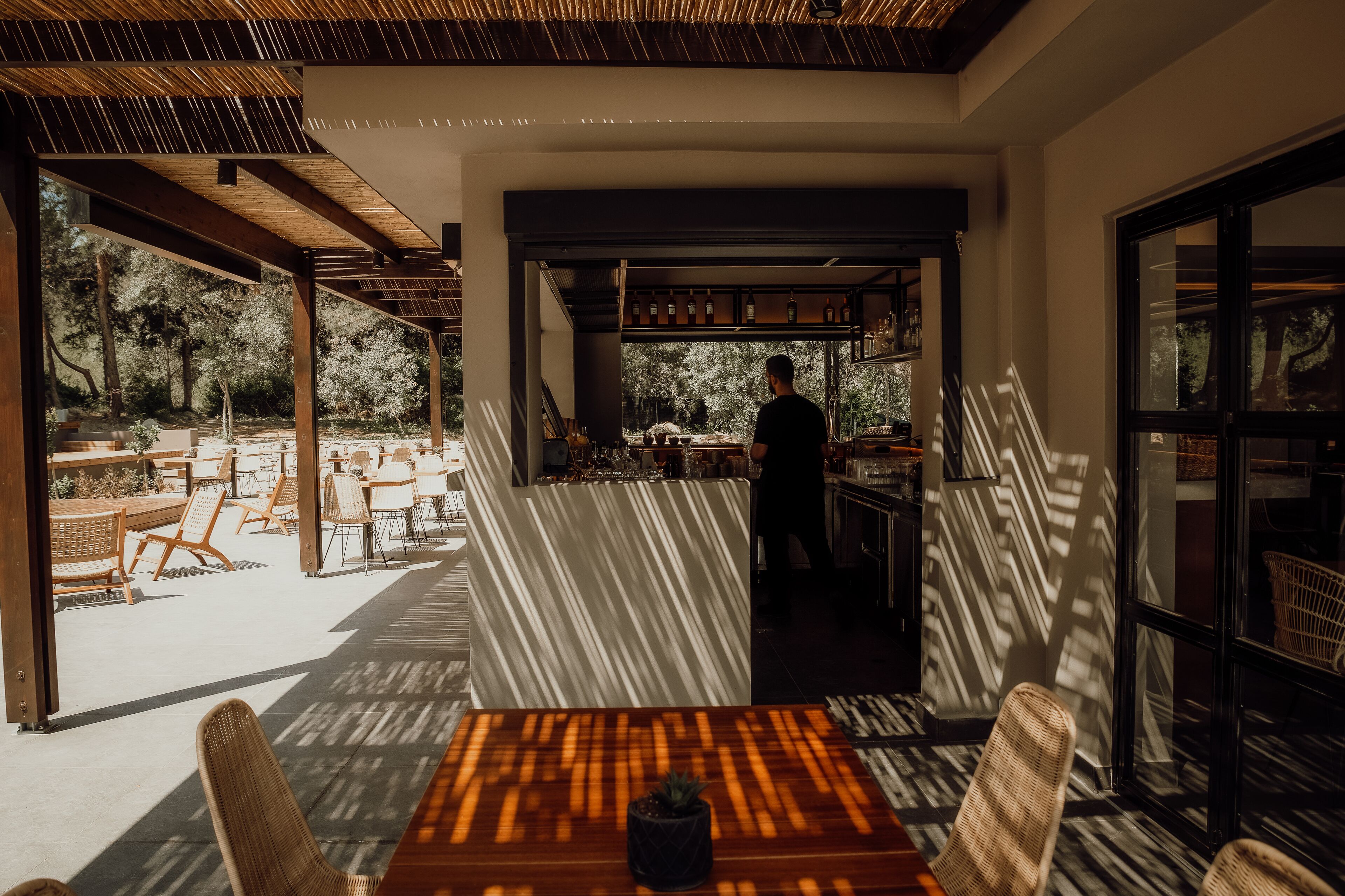 Rooftop bar, garden views, open daily
