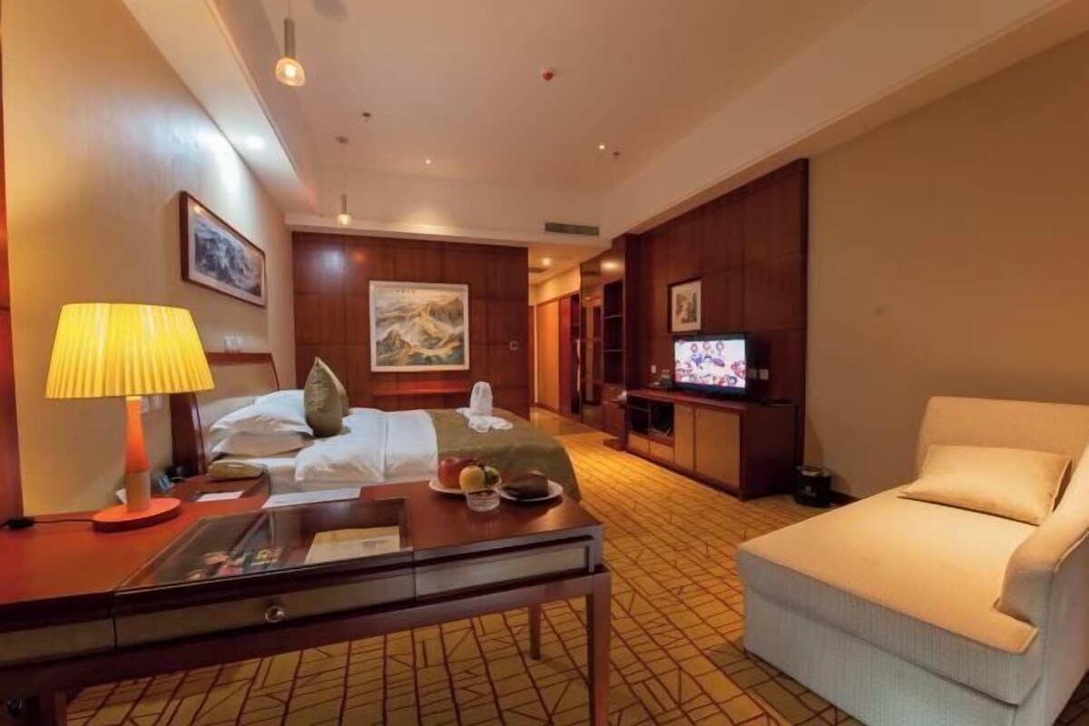 Minibar, desk, blackout curtains