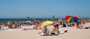 Sun loungers, beach towels