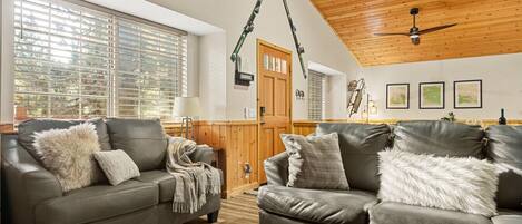 Televisión, chimenea