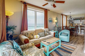 TV - Grand Panama Resort End Unit | Balcony, Gulf Views | Pools & Hot Tubs (Panama City Beach)