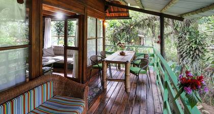 Mindo Eco Chalet with river, waterfall, the cloud forest and many birds species