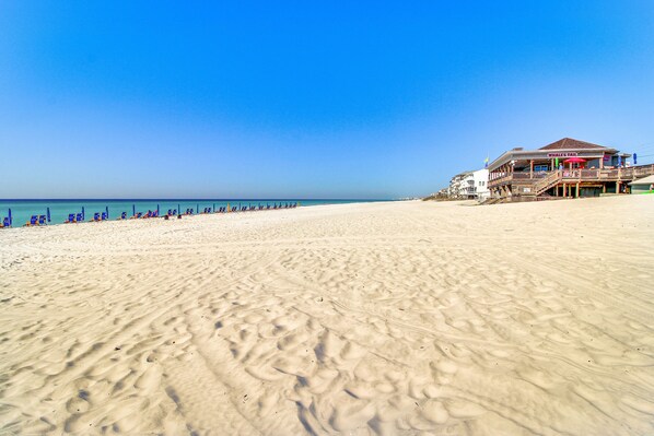 Vlak bij het strand