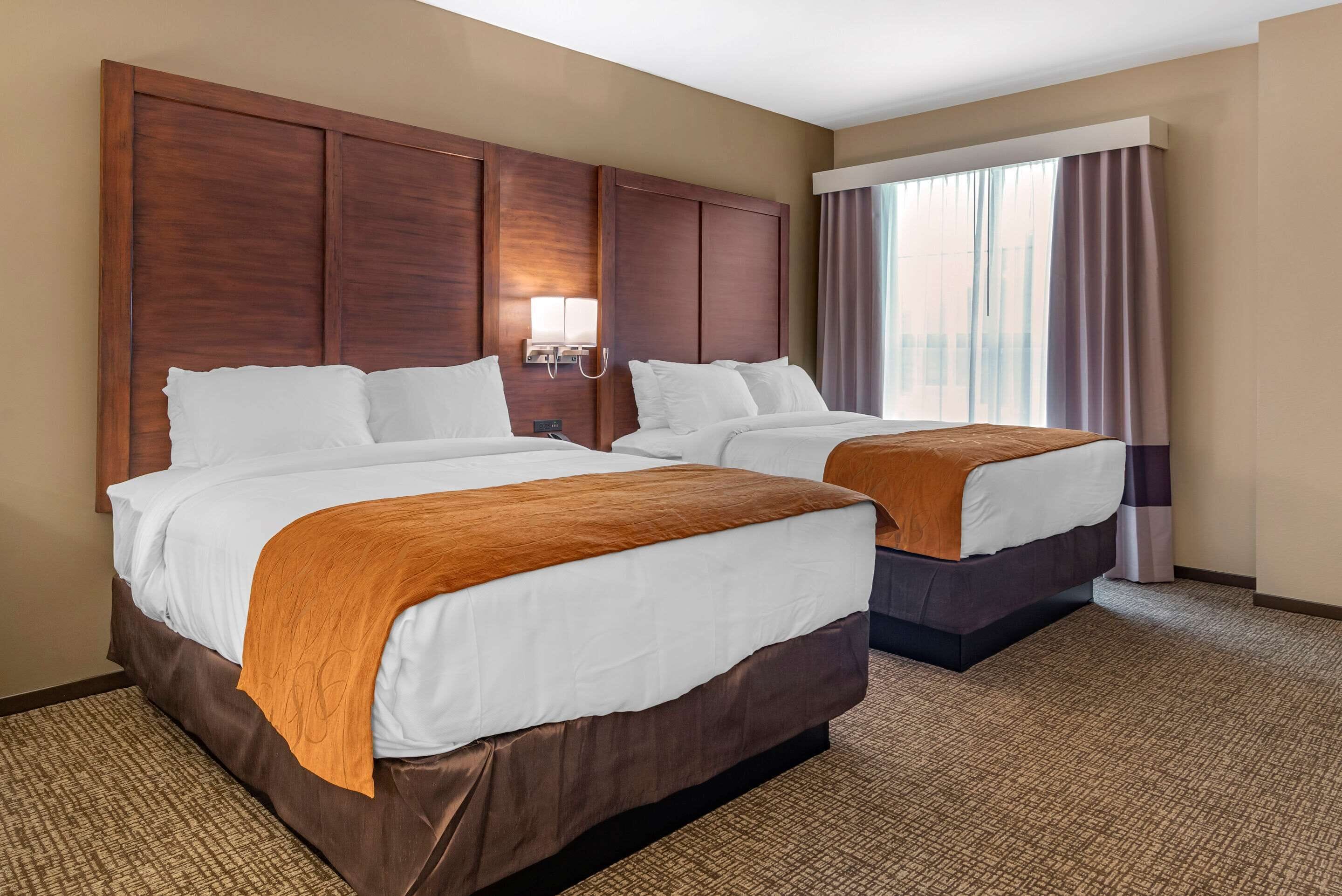 suite, 2 queen beds, non smoking | desk, iron/ironing board, free wifi, bed sheets