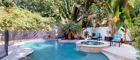 A heated pool
