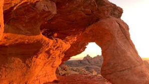 A natural rock formation with an archway. - Comfortable condo with indoor/outdoor pool (Hurricane)