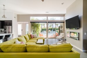 Smart TV, fireplace, printers