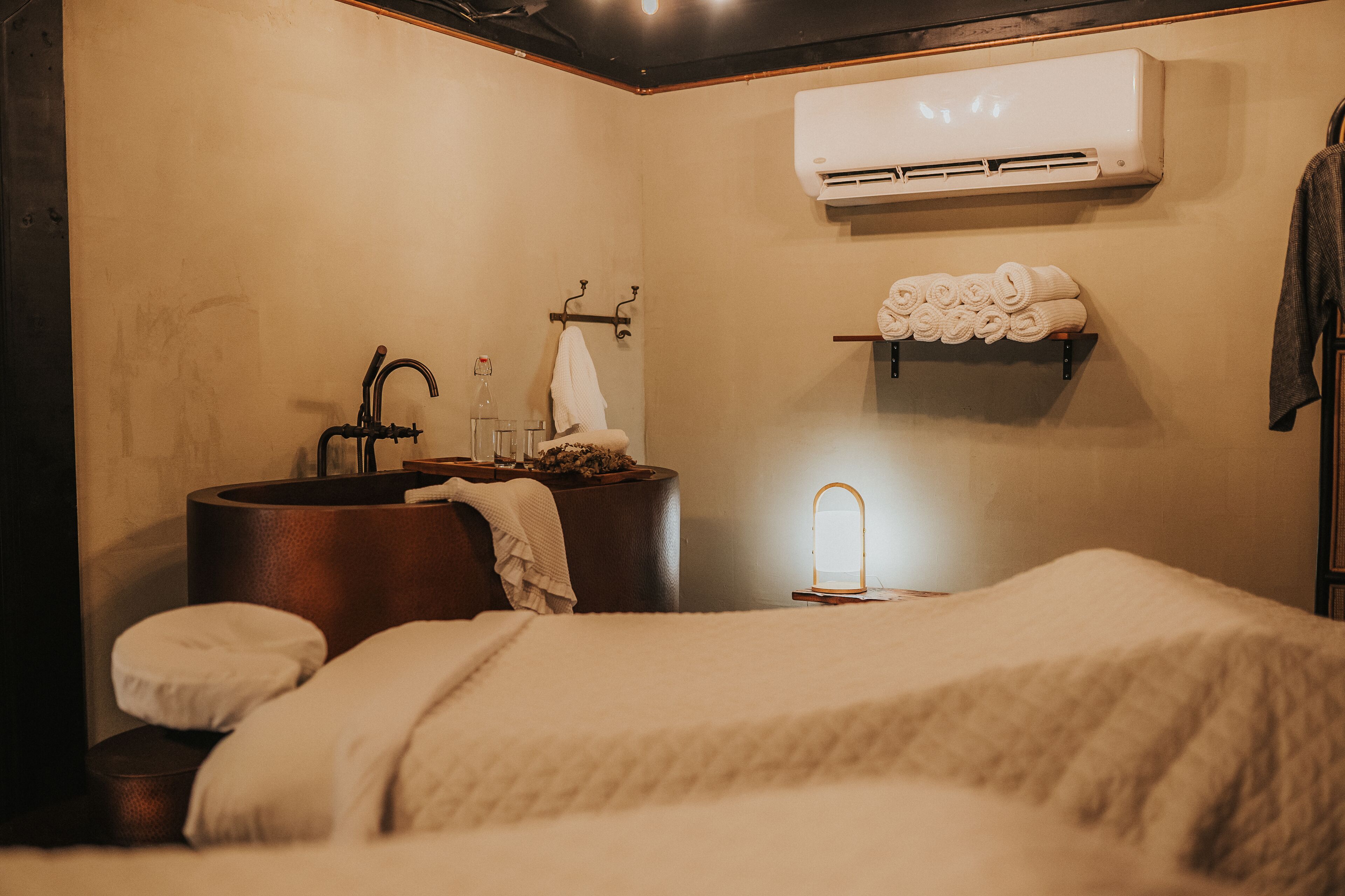 Salas para tratamentos a dois, banho turco/hammam, aromaterapia