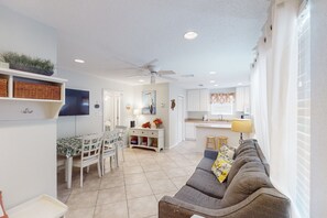 TV, DVD player, stereo