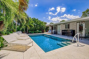 A heated pool