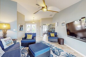 TV, DVD player, foosball