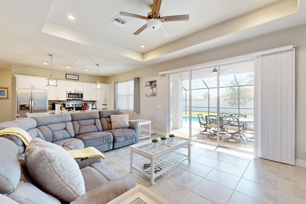 TV - Desirable SW Home | Private Heated Saltwater Pool | Newly Built in 2019 (Cape Coral)