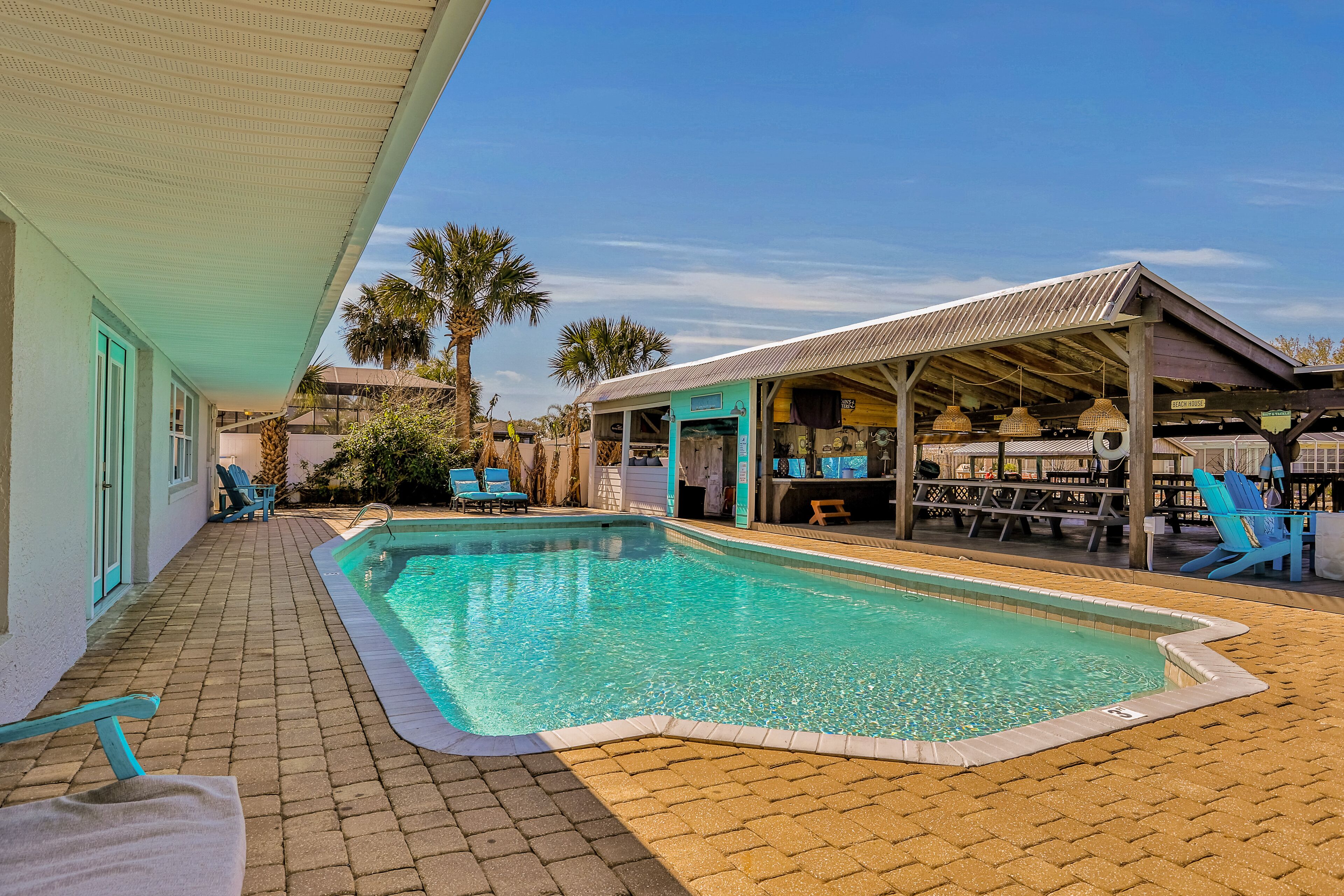 Canal-Front Dream w/ Saltwater Pool, Dock & Arcade Room – 3 Blocks to Beach