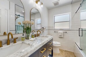 Free toiletries, hair dryer, towels