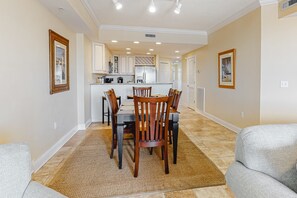 Interior - Updated condo in oceanfront building with side ocean view, pool, & gym (Ocean City)