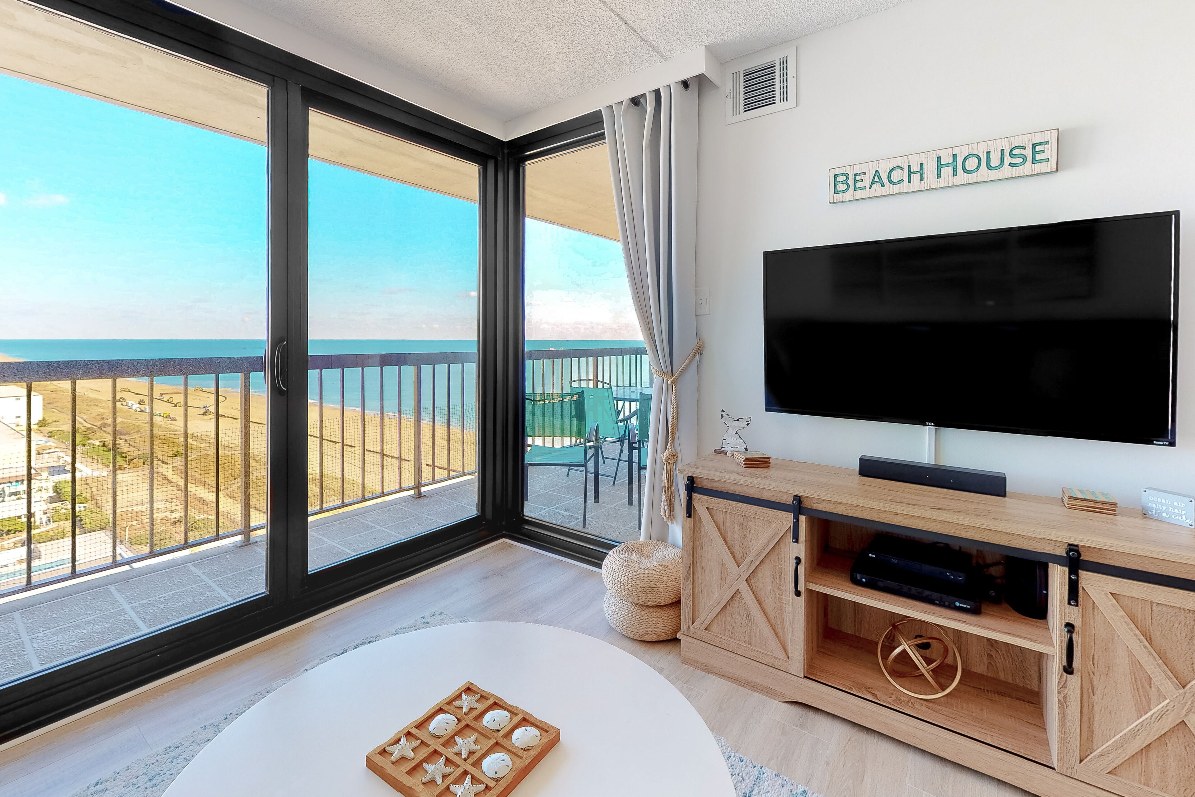 TV, DVD player, foosball